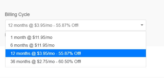 HostGator Billing Cycle