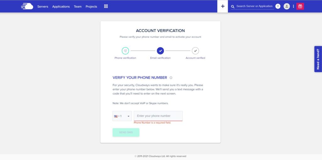 Cloudways verification