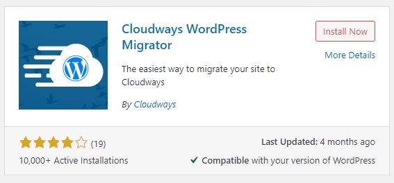 Cloudways WordPress migrator