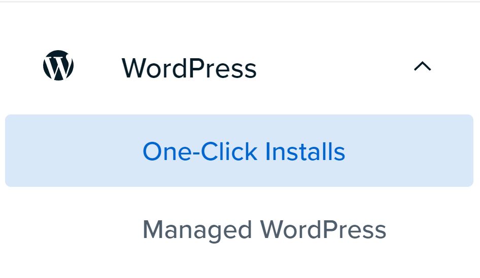 1-click WordPress install