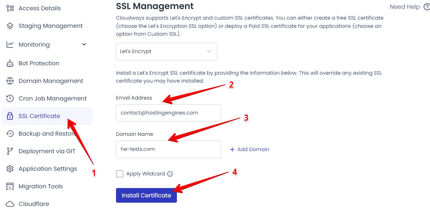 How to Point Domain and Install SSL Certificate on Cloudways ...