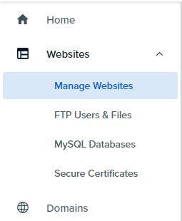 Dreamhost manage websites