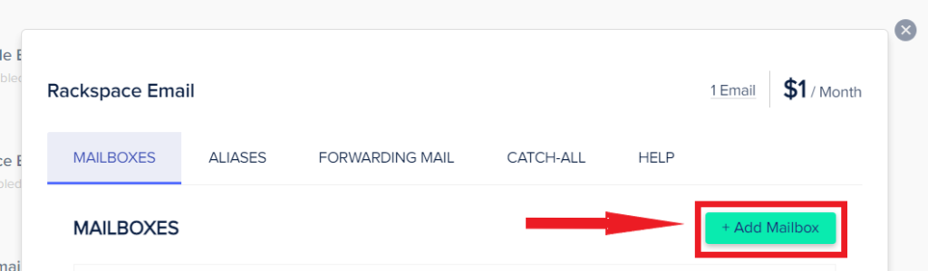 Cloudways Add Rackspace Mailbox