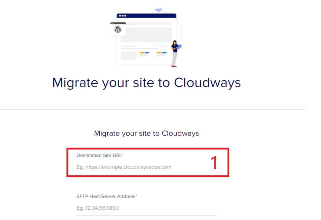 Cloudways Destination Site URL