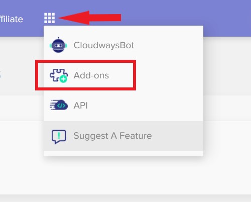 Cloudways Menu Icon