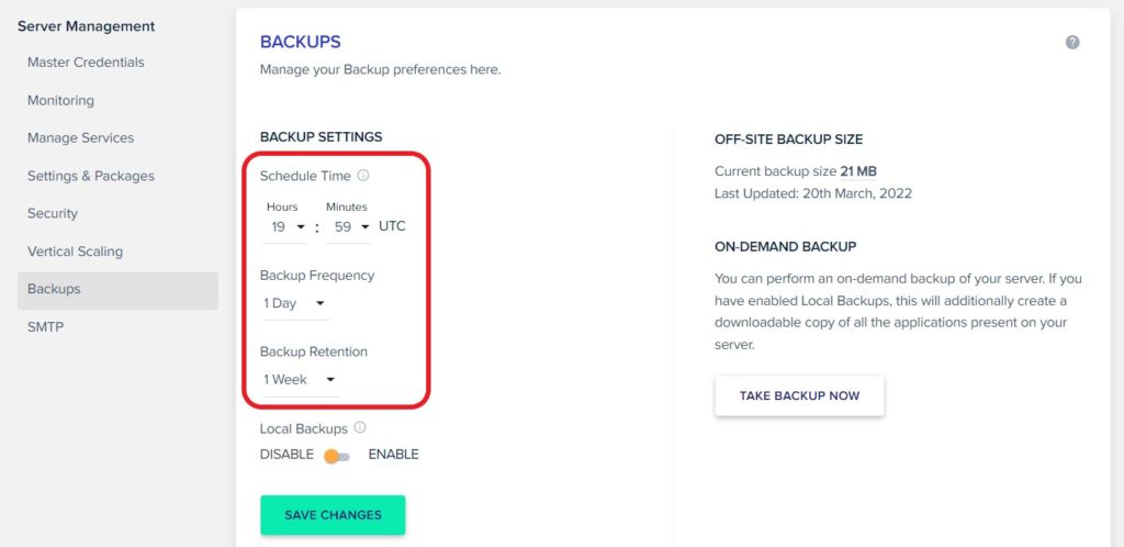 Cloudways Off-site Backups