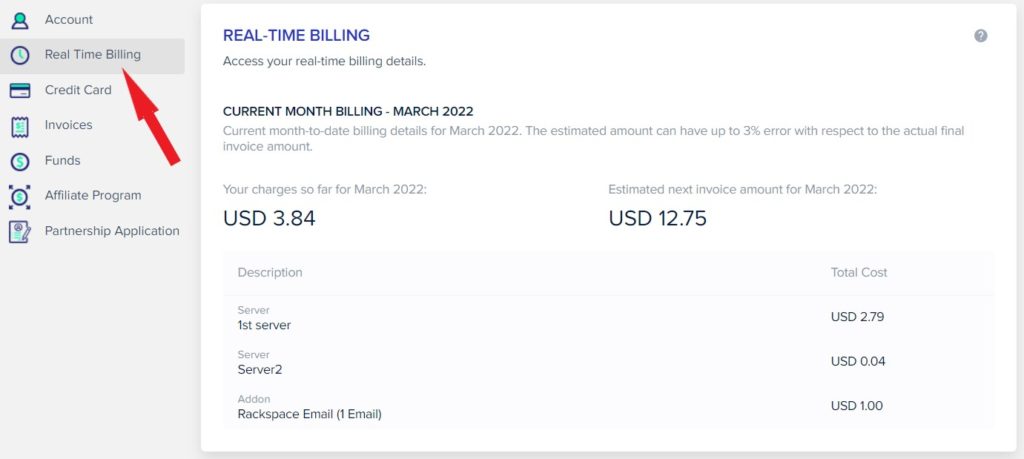 Cloudways Real Time Billing