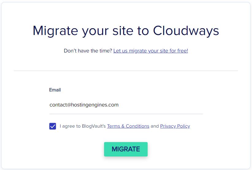 Migrate your site to Cloudways