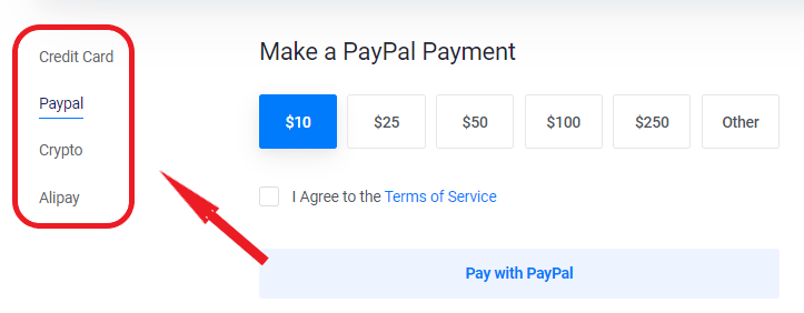 Vultr Payment Options