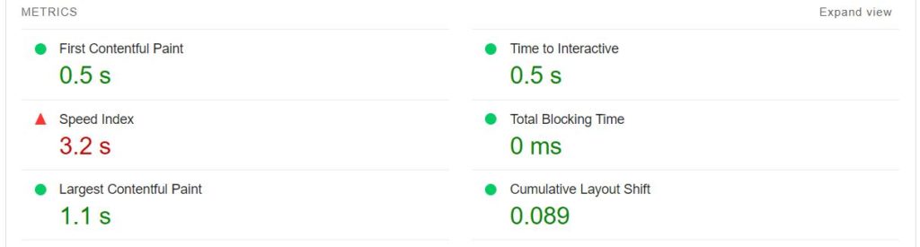 Linode Server on PageSpeed Insights