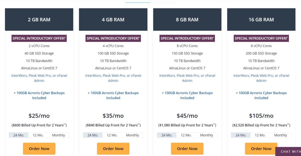 Liquid Web VPS Pricing