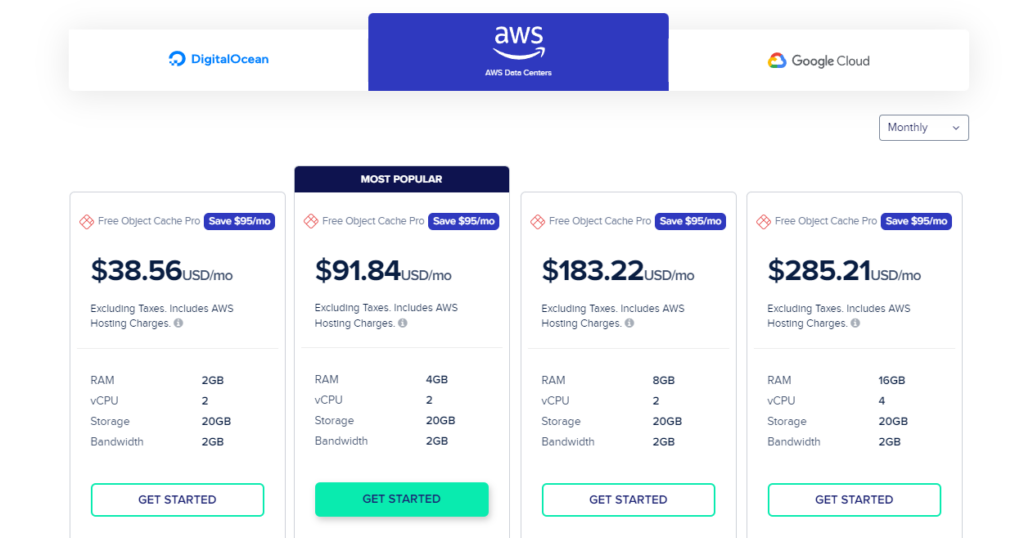 AWS Pricing on Cloudways