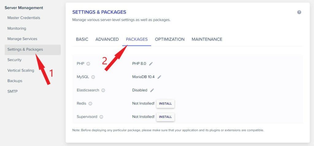 Cloudways Packages