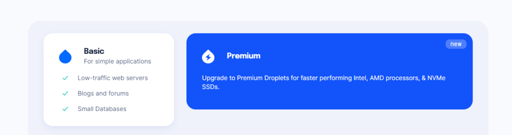 DigitalOcean Regular vs Premium