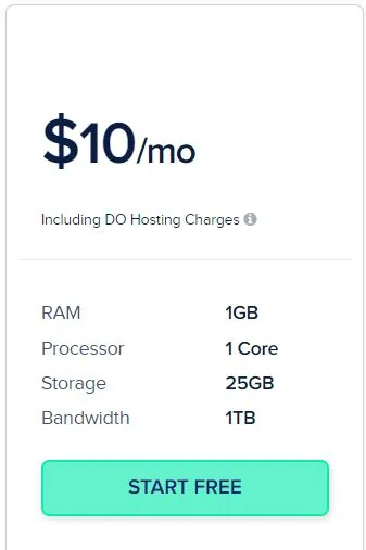 Cloudways $10 plan