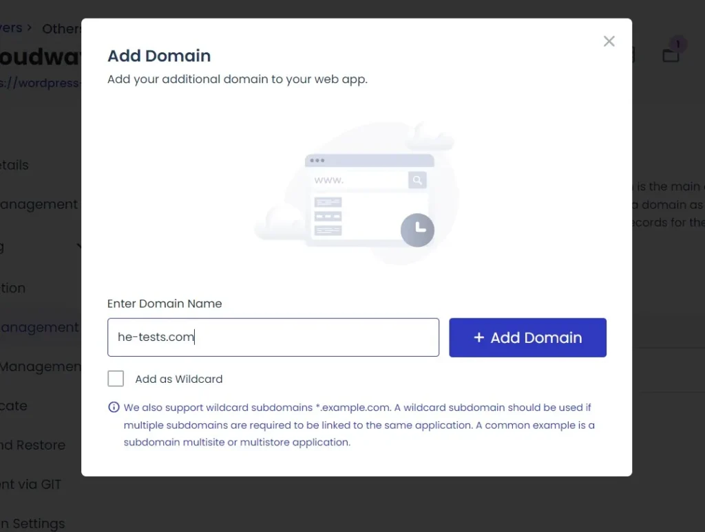 Cloudways Add Domain Name