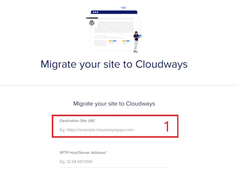 Cloudways Destination Site URL