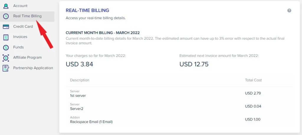 Cloudways Real Time Billing