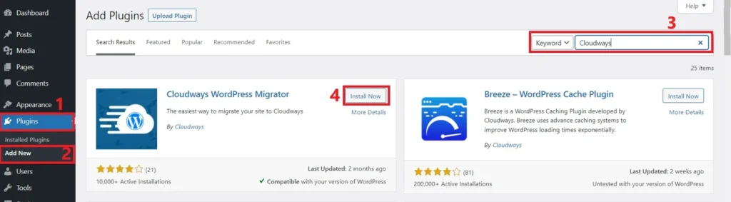 Cloudways WordPress Migrator Plugin