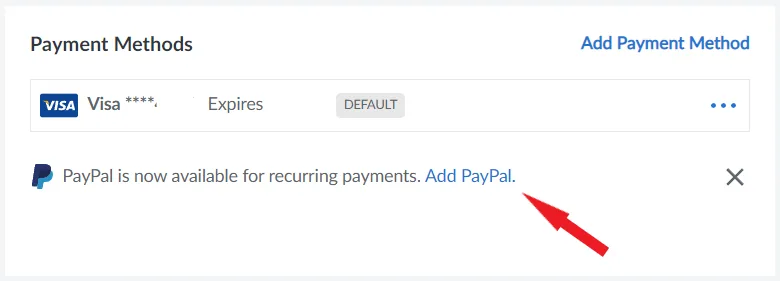 Linode Add Paypal