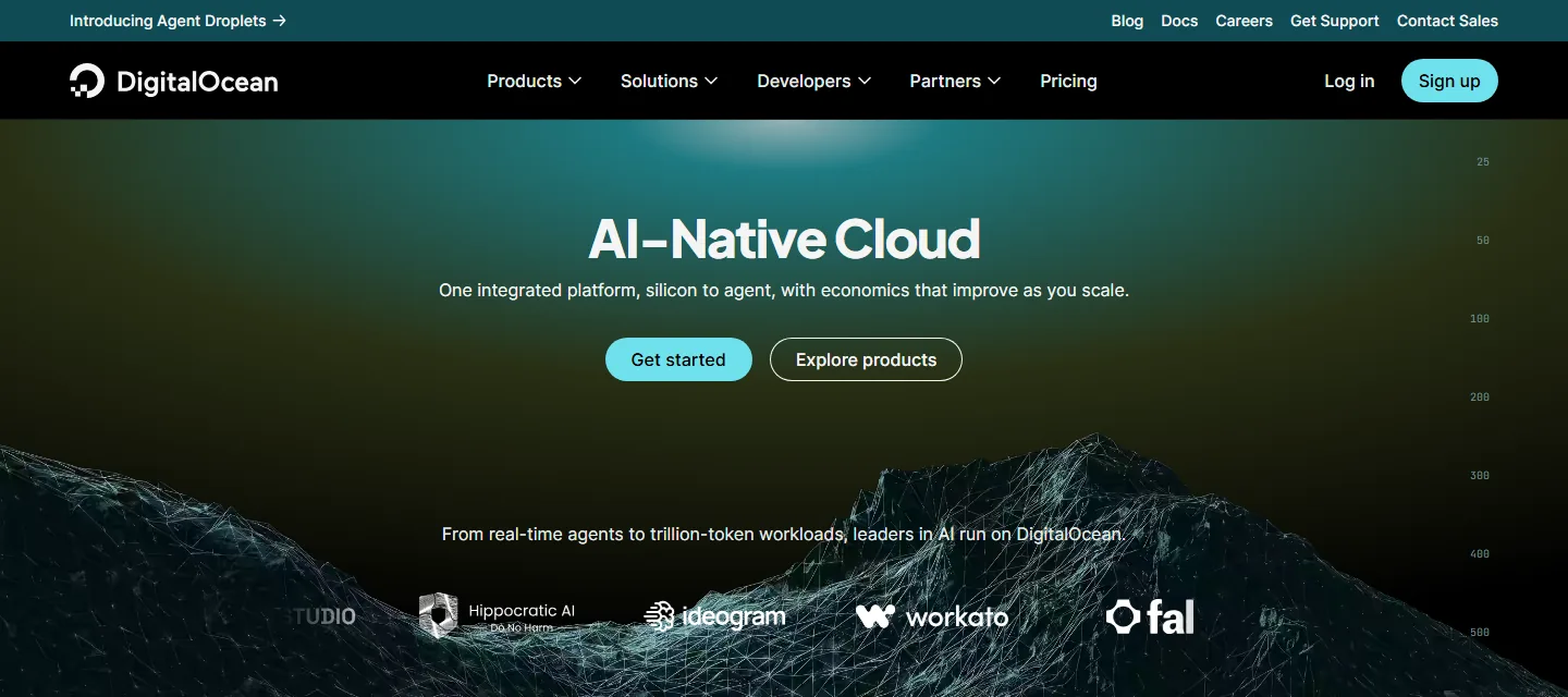 DigitalOcean home page (October 2026)