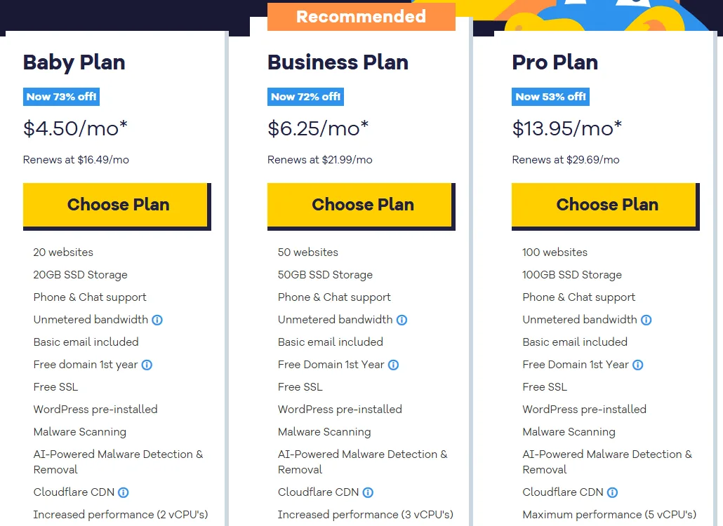 HostGator WordPress hosting plans and prices: Baby, Business, Pro (October 2026)