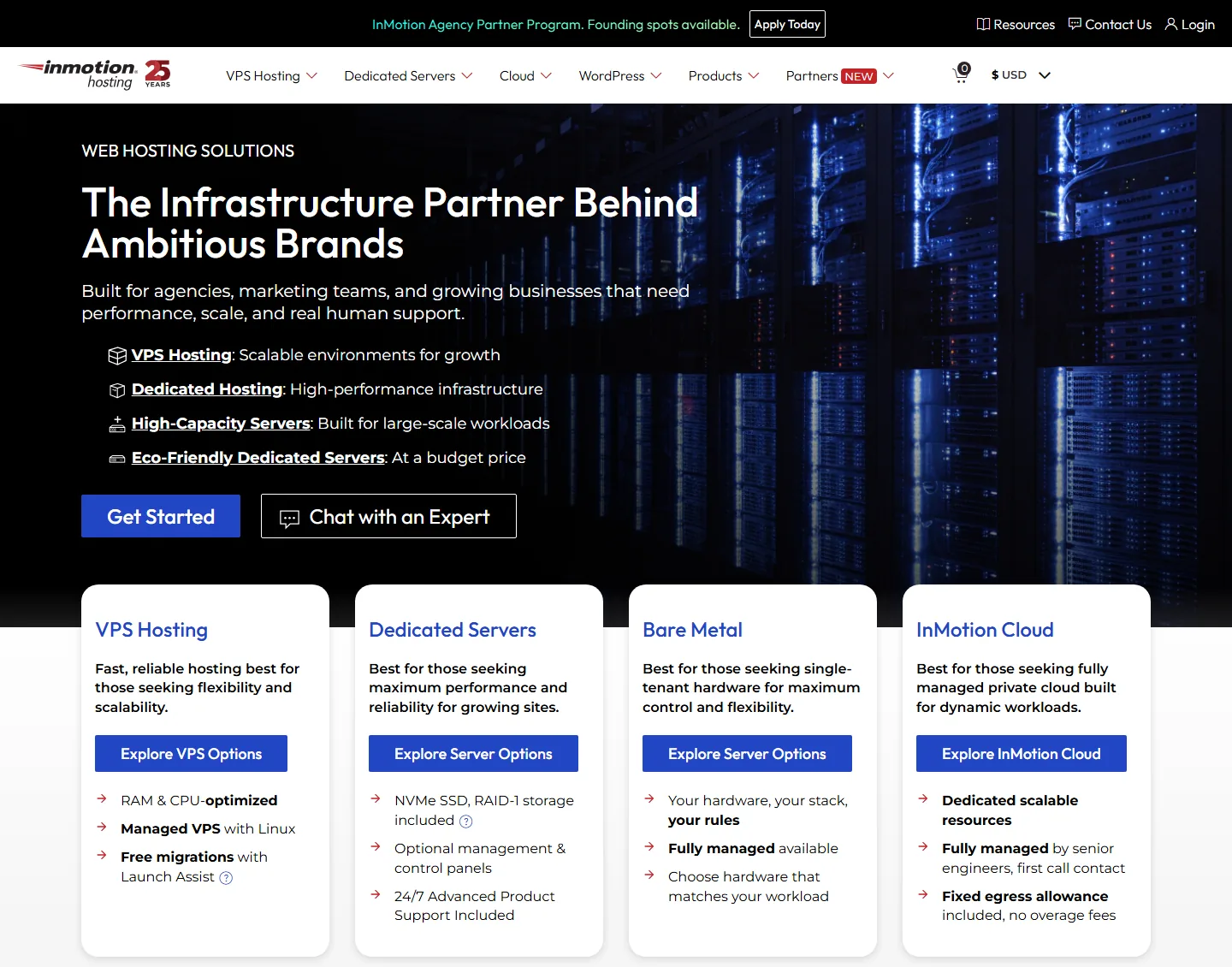 InMotion Hosting homepage (October 2026)